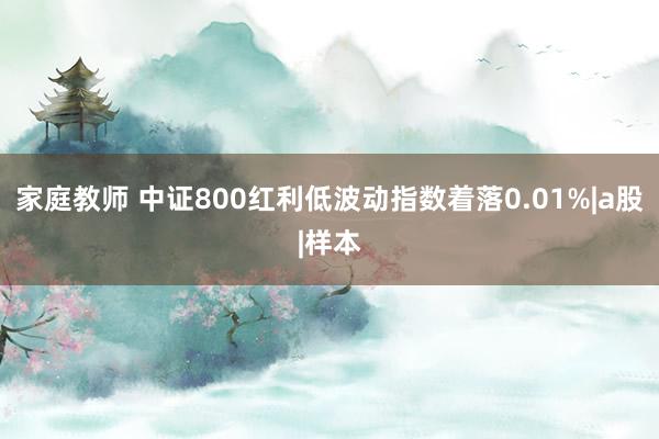 家庭教师 中证800红利低波动指数着落0.01%|a股|样本