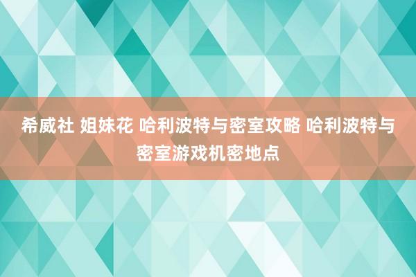 希威社 姐妹花 哈利波特与密室攻略 哈利波特与密室游戏机密地点