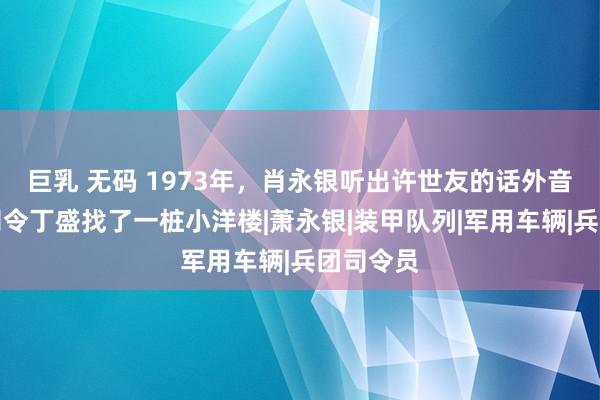 巨乳 无码 1973年，肖永银听出许世友的话外音，给新司令丁盛找了一桩小洋楼|萧永银|装甲队列|军用车辆|兵团司令员